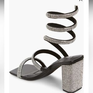 Rhinestone Ankle wrap heels